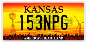 153NPG  license plate in KS