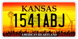 1541ABJ  license plate in KS