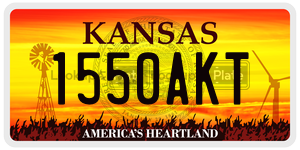 1550AKT  license plate in KS