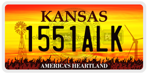 1551ALK  license plate in KS