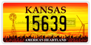 15639  license plate in KS