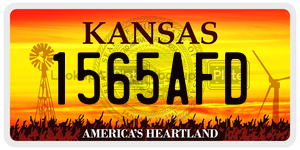 1565AFD  license plate in KS