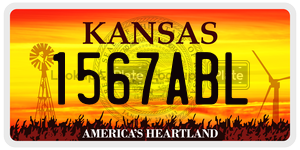 1567ABL  license plate in KS