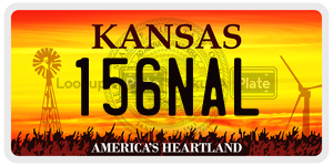 156NAL  license plate in KS