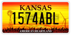 1574ABL  license plate in KS