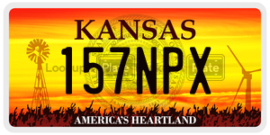 157NPX  license plate in KS