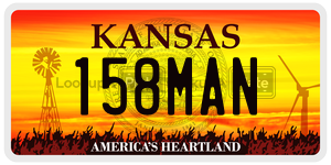 158MAN  license plate in KS