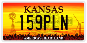 159PLN  license plate in KS