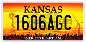 1606AGC  license plate in KS