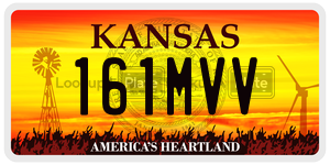161MVV  license plate in KS