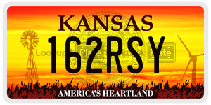 162RSY  license plate in KS