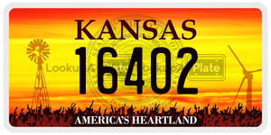 16402  license plate in KS