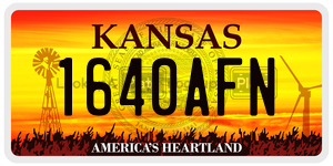 1640AFN  license plate in KS
