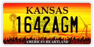 1642AGM  license plate in KS