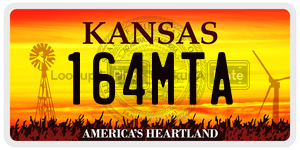164MTA  license plate in KS