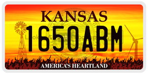 1650ABM  license plate in KS