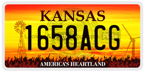 1658ACG  license plate in KS