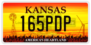 165PDP  license plate in KS