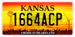 1664ACP  license plate in KS