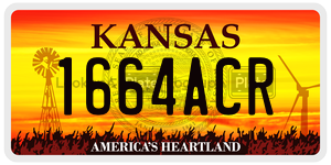 1664ACR  license plate in KS