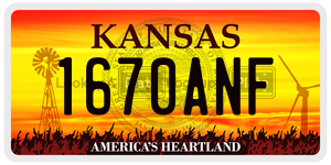 1670ANF  license plate in KS