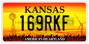 169RKF  license plate in KS