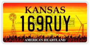 169RUY  license plate in KS