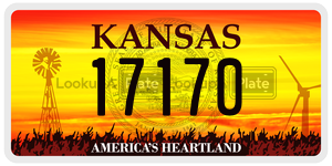 17170  license plate in KS