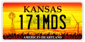 171MDS  license plate in KS