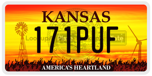 171PUF  license plate in KS