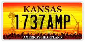 1737AMP  license plate in KS
