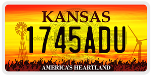 1745ADU  license plate in KS