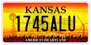 1745ALU  license plate in KS