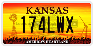 174LWX  license plate in KS