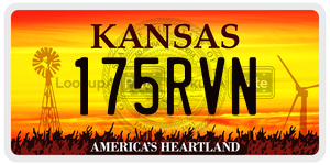 175RVN  license plate in KS
