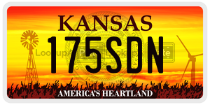 175SDN  license plate in KS