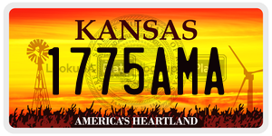 1775AMA  license plate in KS