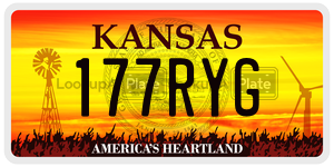 177RYG  license plate in KS