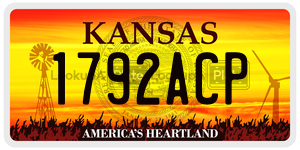 1792ACP  license plate in KS