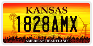 1828AMX  license plate in KS
