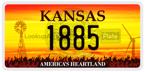 1885  license plate in KS