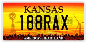 188RAX  license plate in KS
