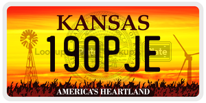 190PJE  license plate in KS