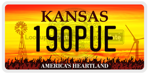190PUE  license plate in KS