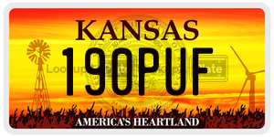 190PUF  license plate in KS