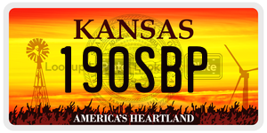190SBP  license plate in KS