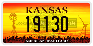 19130  license plate in KS