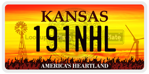 191NHL  license plate in KS