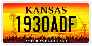 1930ADF  license plate in KS