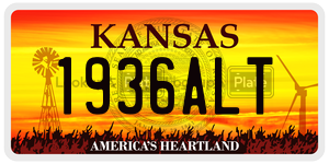 1936ALT  license plate in KS